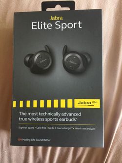Jabra GN the most technically advanced true wireless sports earbuds superior sound cord free up to 9 hours charge heart rate analyzer