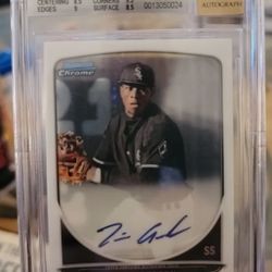 Tim Anderson 2013 Bowman Chrome Auto Rookie RC BGS 8.5 Subs 8.5,8.5,9,9.5