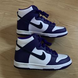 🔥🔥Nike Dunk High GS Electro Purple Midnight Navy