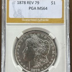 1878 Morgan Silver Dollar REV 79 **First Year**