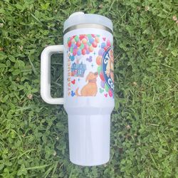 Disney Carl and Ellie 40 oz Double-wall vacuum insulation Tumbler with straw.  Brand new. STANLEY THE QUENCHER H2.0 FLOWSTATE TUMBLER