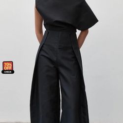 Black Linen 2 Piece 