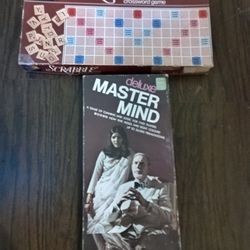 Vintage Scrabble Boardgame+Deluxe Mastermind