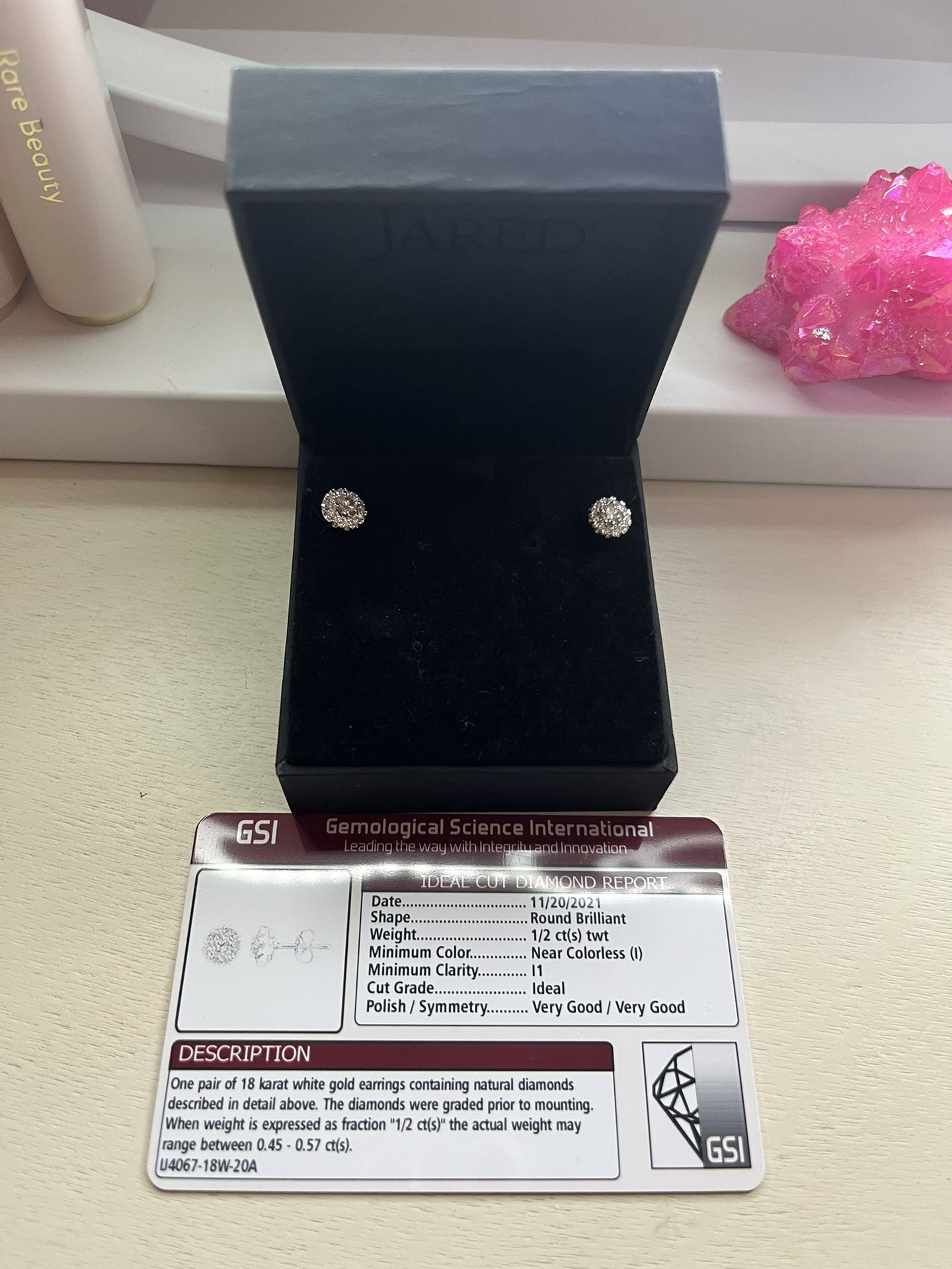 400$ Or Best Offer 18kt Real Diamond Earings Come See In Person 