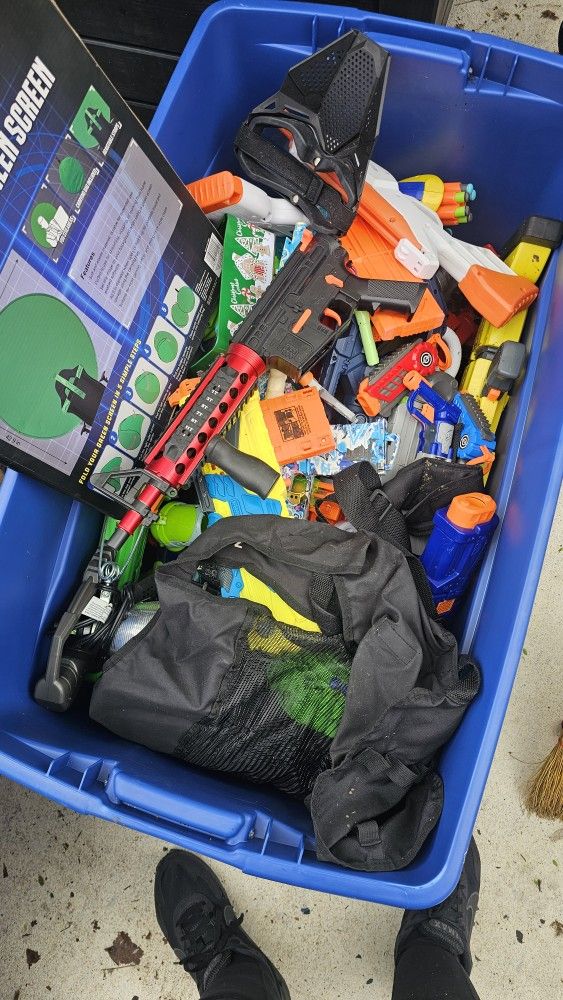 Bucket Of Nerf Guns