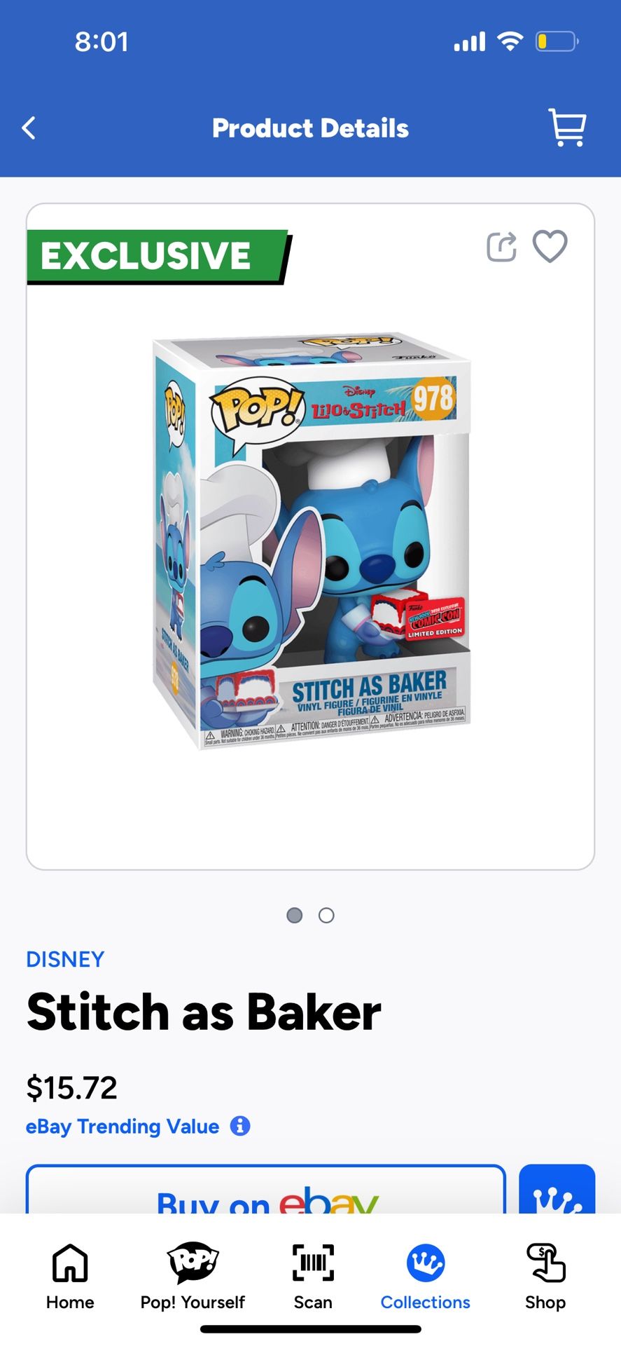 Stitch As Baker Funko