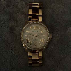 Fossil Cecile Multifunction Rose Gold Stainless Steel Women's Watch, model AM4483.