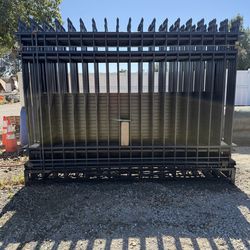 Black heavy duty fence panels