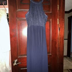Womens Long Formal Navy blue dress size XL