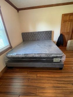 🌟 Special Queen Bed Frame with Mattress + Free Box Spring - Free Delivery Today