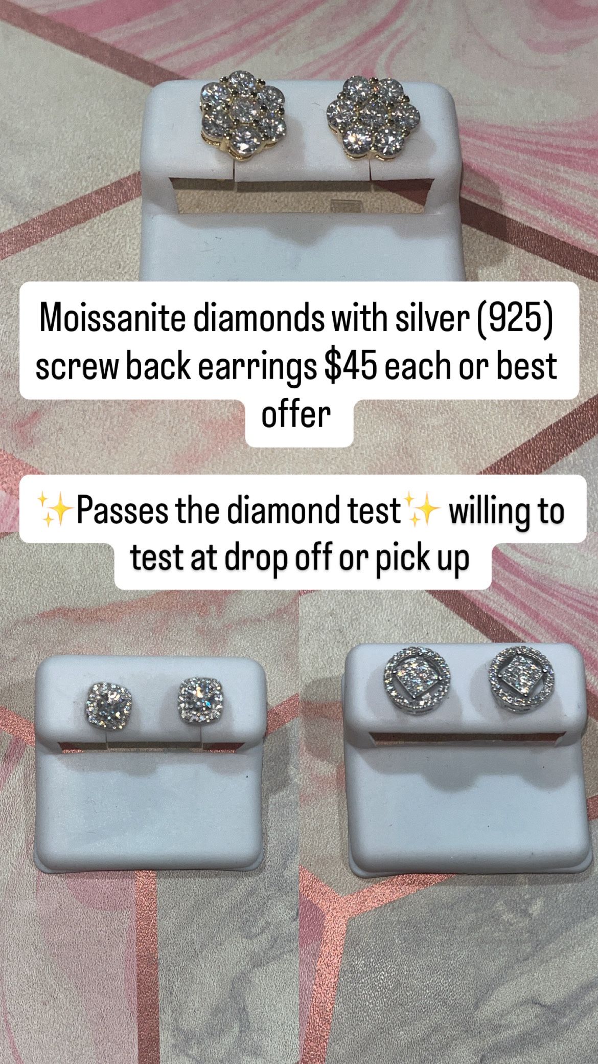Moissanite earrings