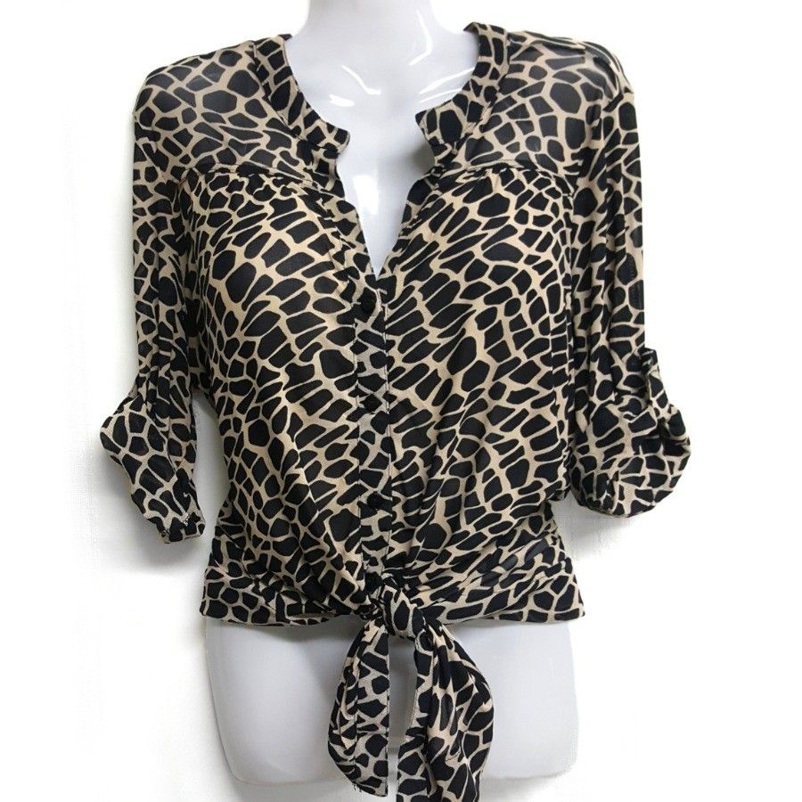 New Animal Print Tunic Top