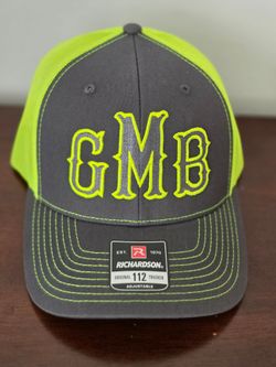 Outdoor Cap Platinum Series GMB Trucker Hat Size Adjustable Gary & neon green