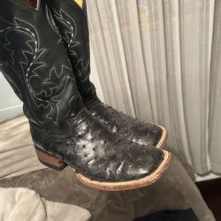 Real Ostrich Skin Boots 