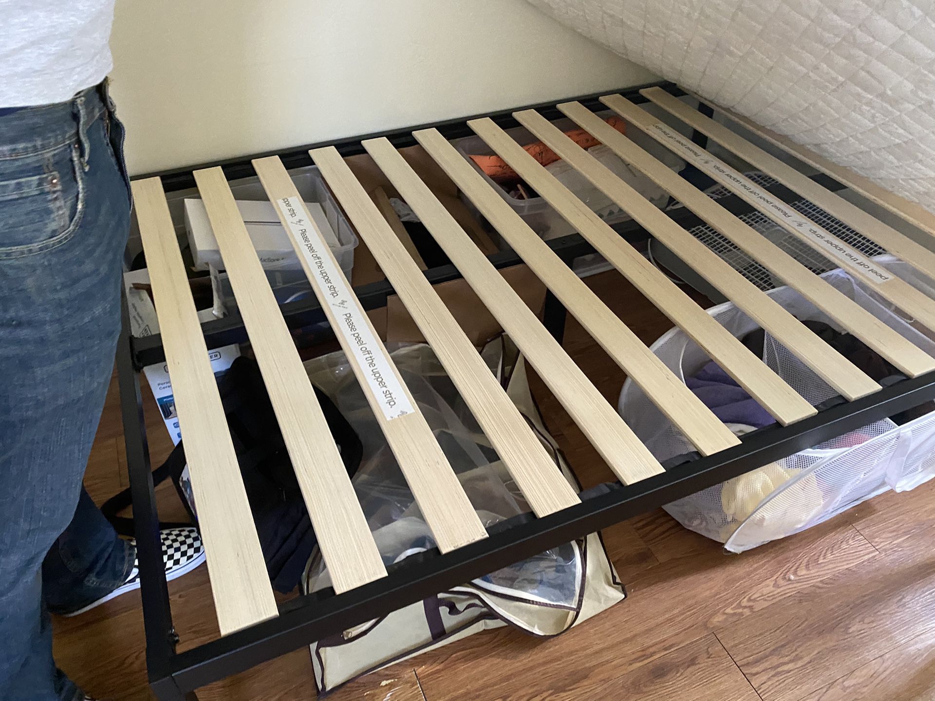 Tall bed frame full size