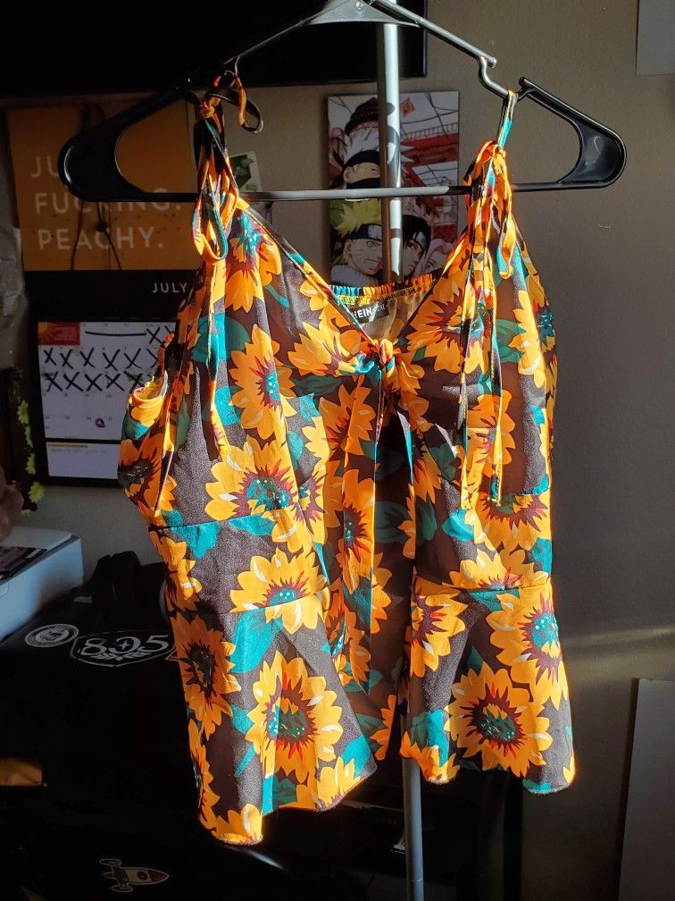 Sunflower Peplum Top