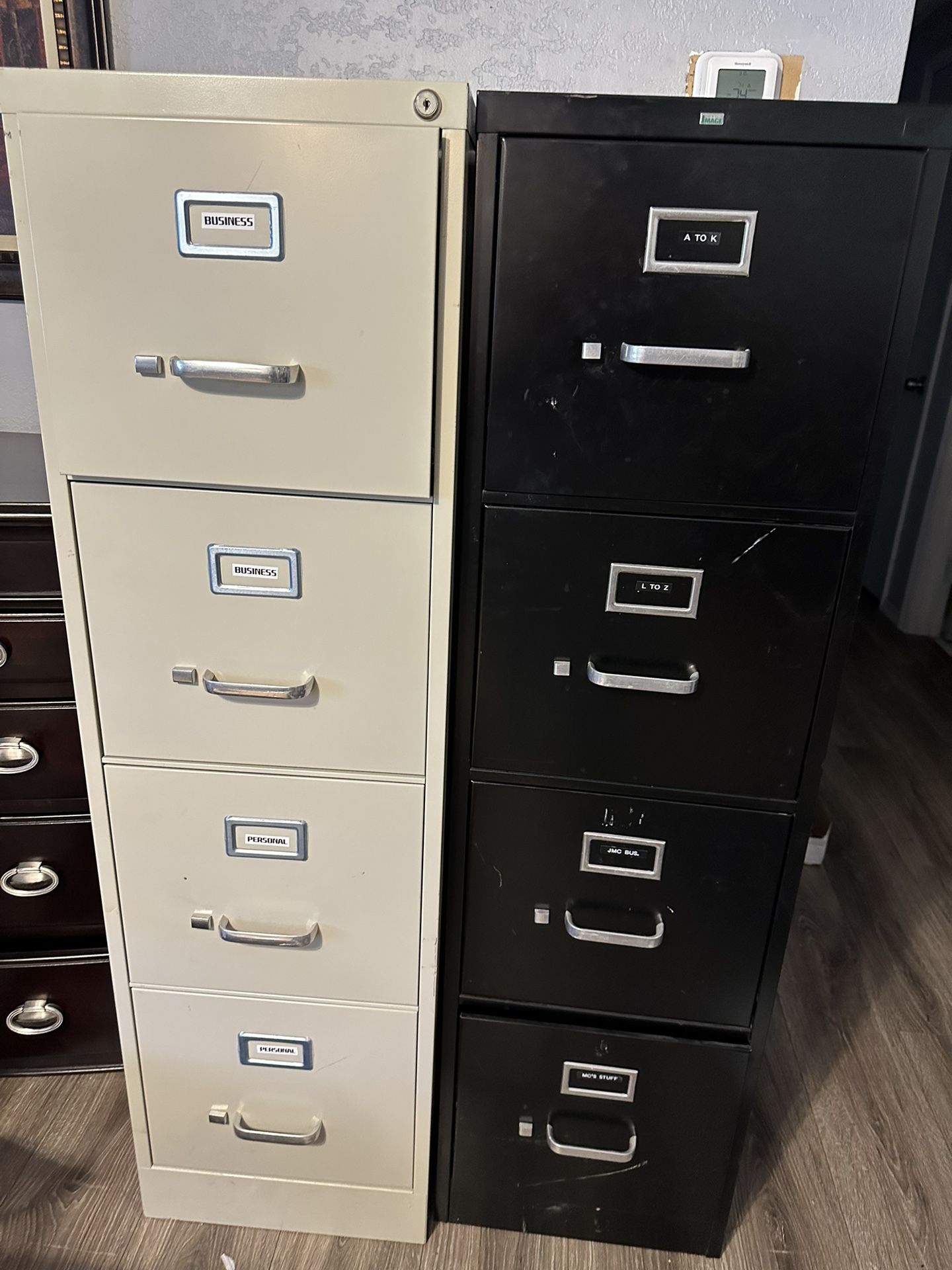 2 File cabinets