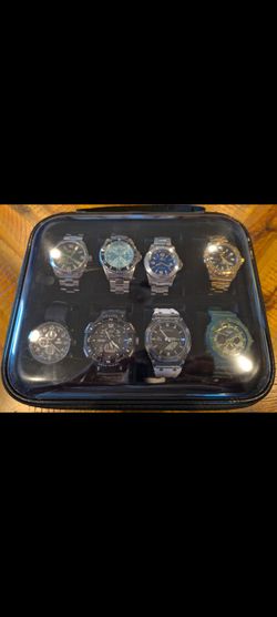 8-Piece Men’s Watch Variety Gift Set or Starter Bundle - Brand New with Case