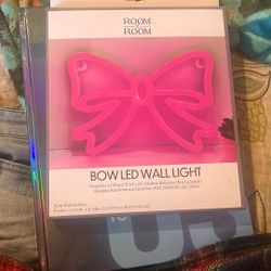 Pink Bow Led Wall Light 