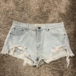 Light wash shorts