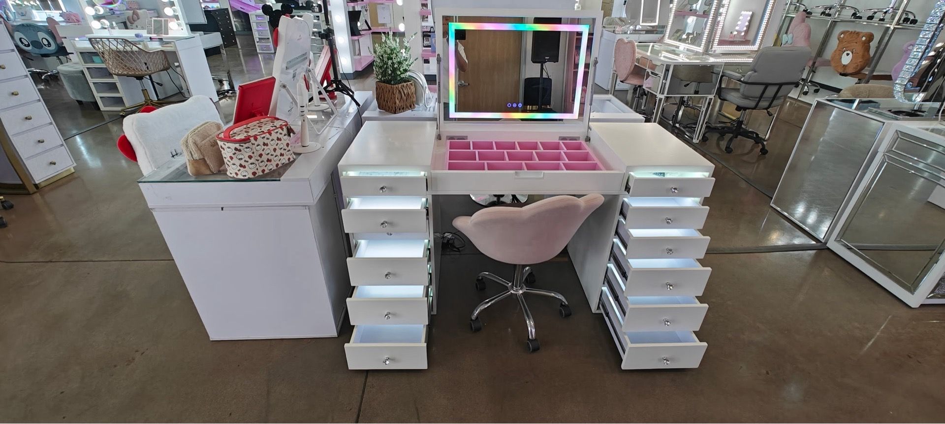White Vanity Set