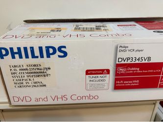 Philips DVP3345VB, DVD & VHS Combo Player, In Original Box, NEVER USED, S/N:3441