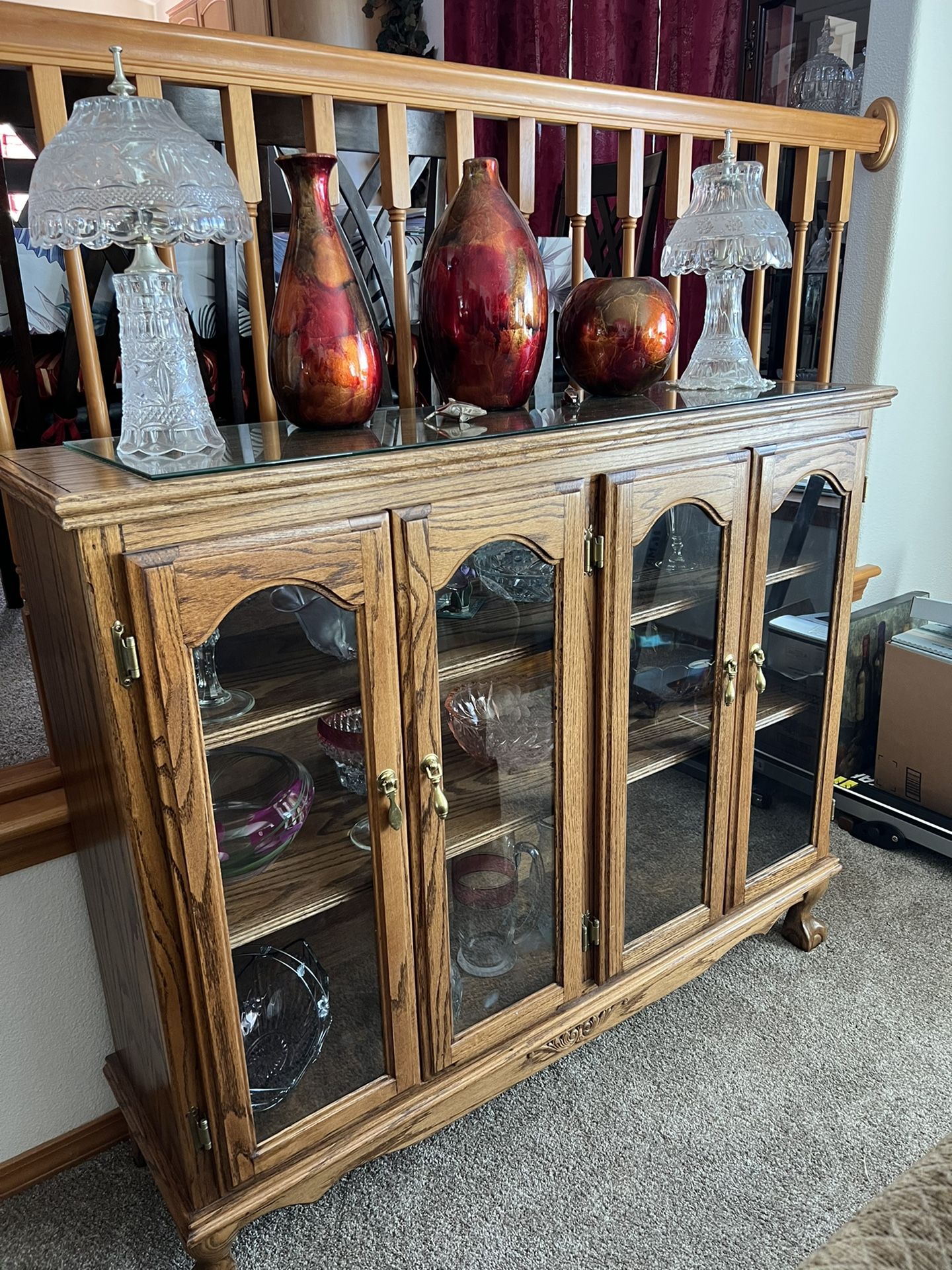 Solid Wood + Glass Cabinet