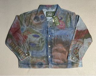 Denim Tears Levi’s Big Chief Demond Type-1 Jean Jacket Multicolor Size XXL