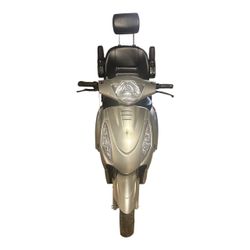 Electric Moped Scooter with Passenger Backrest