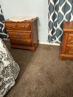 $85 each Wooden Night Stand with 2 drawers & $85 for 1 Wooden End Table in good condition