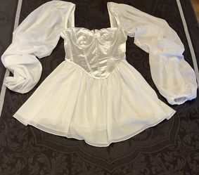 Satin And Chiffon Corset Dress