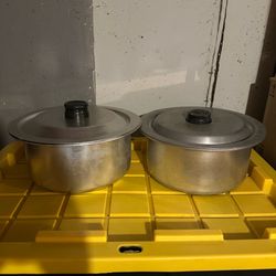 KINGS Aluminum Cooking Pots with Lids - Set of 2