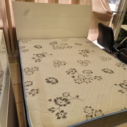 Queen Size Bed Frame includes mattress and box spring 