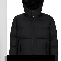 HOODED JACKET IN PADDED WATER-REPELLENT FABRIC $595.00 COMFORT FIT