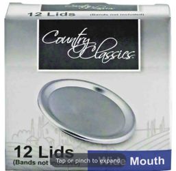 NEW | Country Classics Wide Mouth Canning Jar Lids, 12-Count
