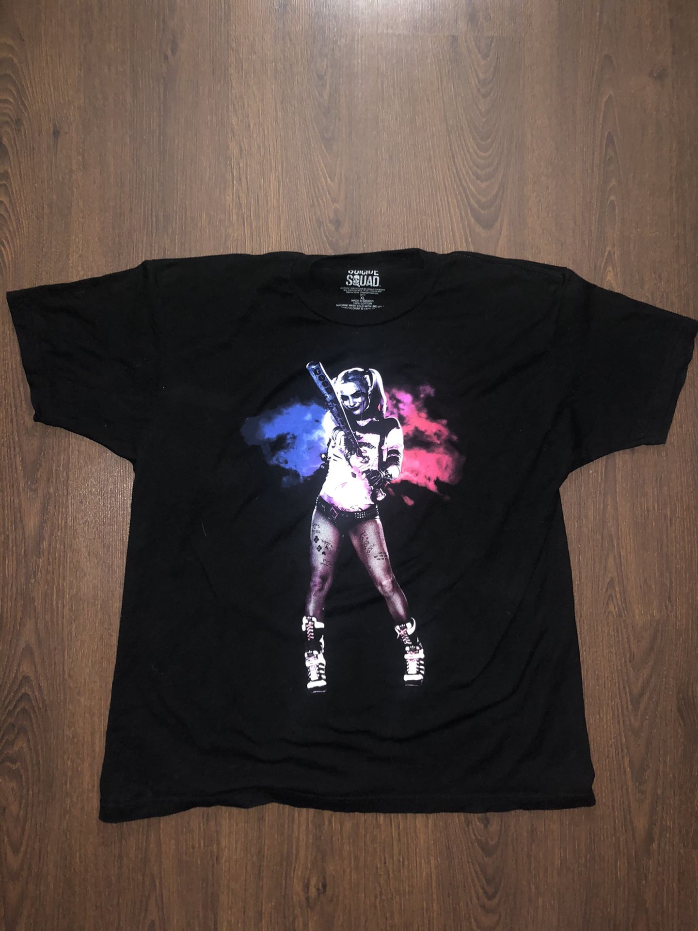 Suicide Squad Harley Quinn Batters Up Mens T Shirt Adult XL