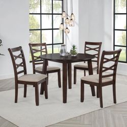 DINING SET 5 Pcs Table W Chairs JUEGO DE COMEDOR TODO NUEVO EN SU CAJA 