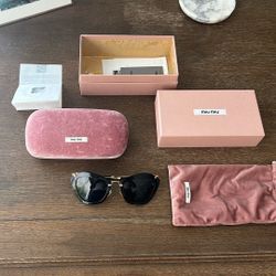 Miu Miu Sunglasses Box, Case, Receipt 