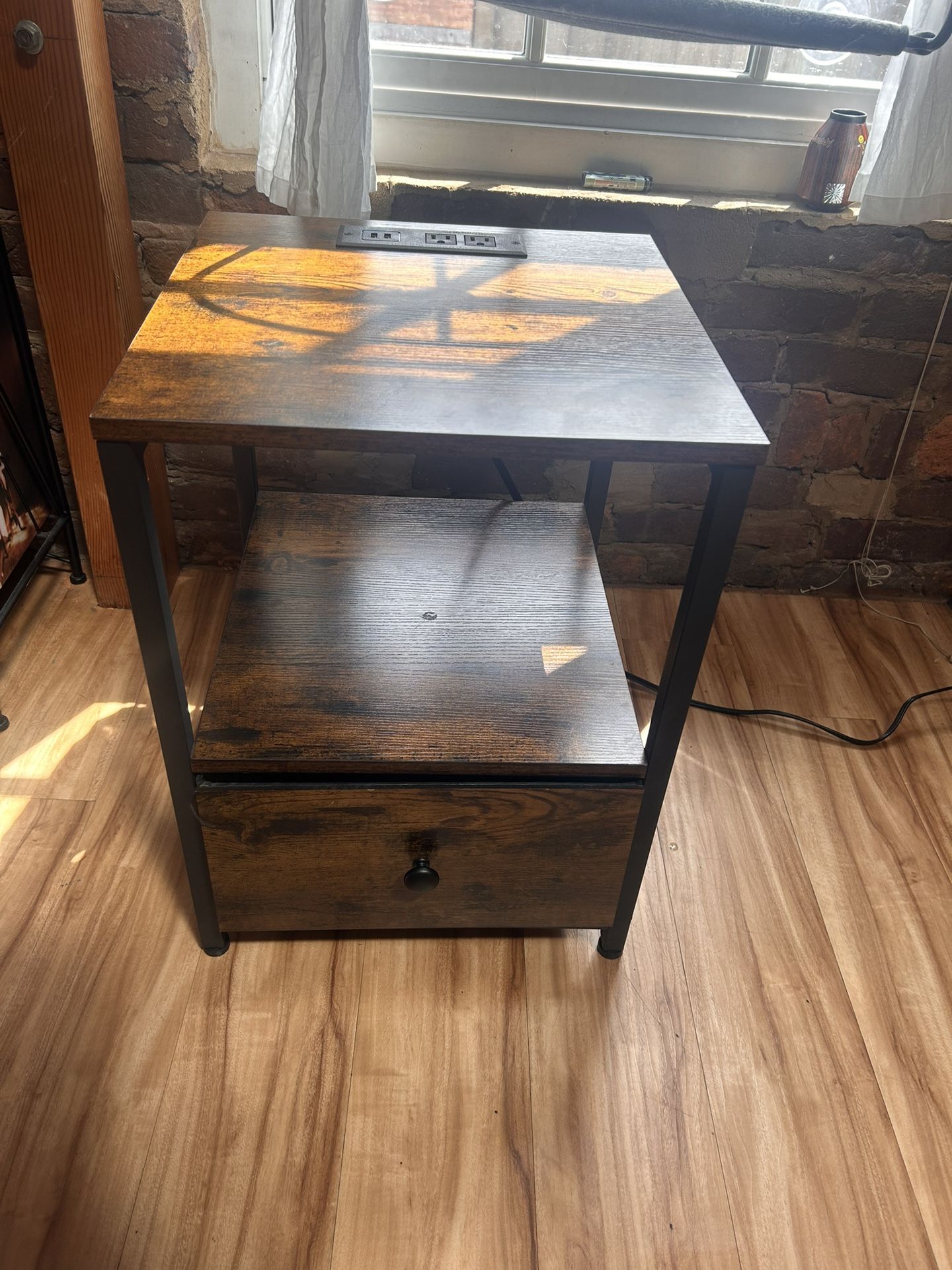 Modern Dark Brown Nightstand 