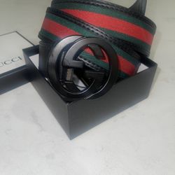 Gucci Black Leather Belt Size 40