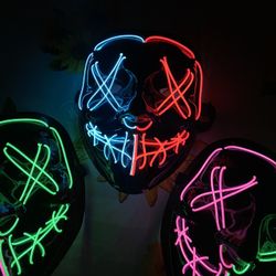 Light Up Halloween Costume Mask 