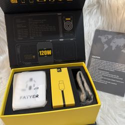 FATYER Universal Travel Adapter, 120w GaN International Plug Adapter