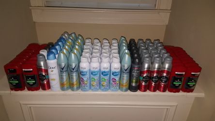 Dove, Degree, Secret, Old spice dry spray deodorant