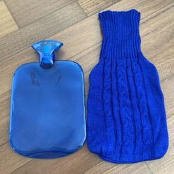Hot Water Bottle with Cover Knitted, 2 Liter