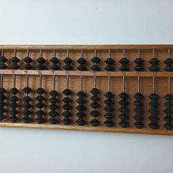 Vintage Japanese Wooden Abacus Soroban Japan CDGC 2/5 beads, 13 Rows