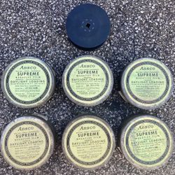 Vintage Agfa Ansco 4" Tin Negative Film Canister 35mm 100FT with Reel Lot of 6