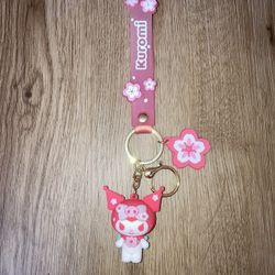 Sanrio Kuromi Cherry Blossom Keychain