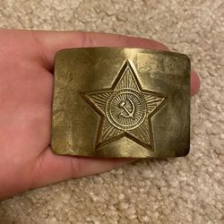 Soviet Badge, Soldier's Personal Item, antique belt badge, soviet symbol