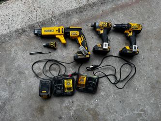 DeWalt 20V Cordless Tool Set with Chargers