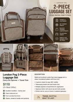London fog luggage set